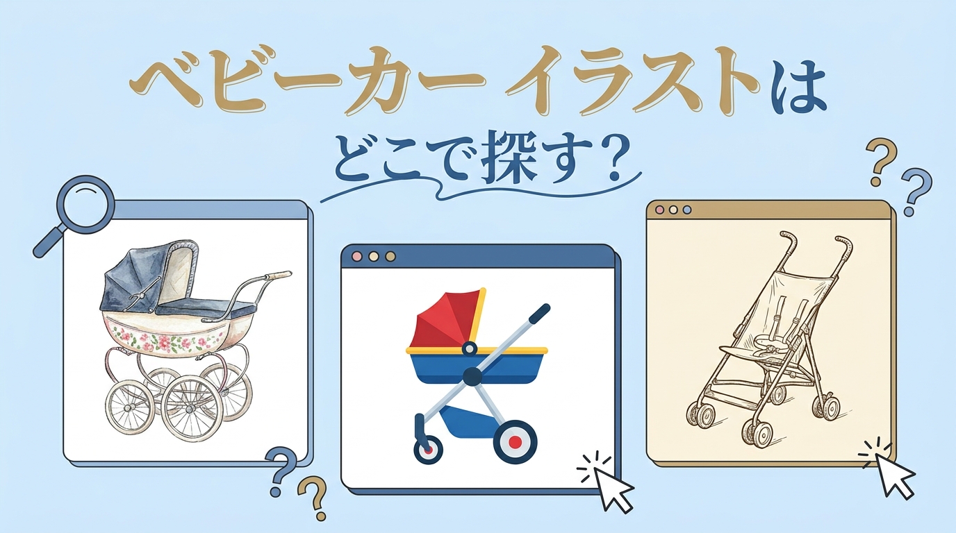 ベビーカー イラストはどこで探す？